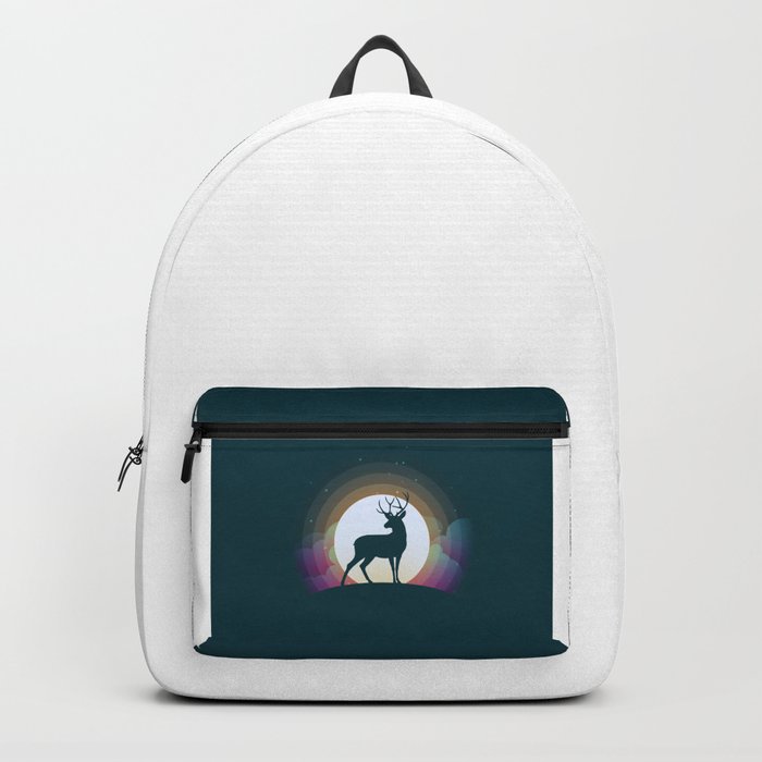 Green Deer Silhouette Backpack