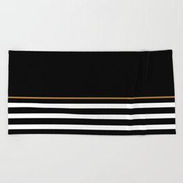 Black + White Black II Beach Towel