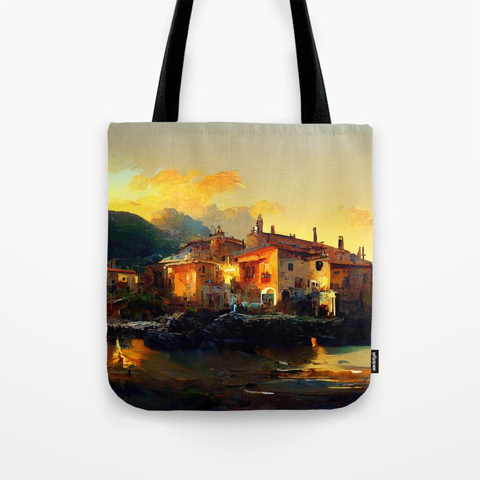 Sunset on the Italian Riviera Tote Bag