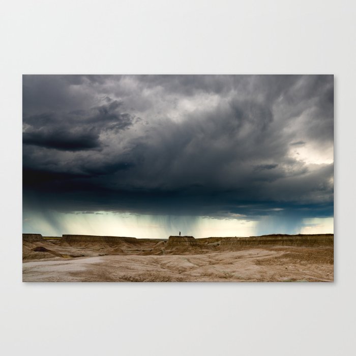 Rainy Day in Badlands National park Canvas Print