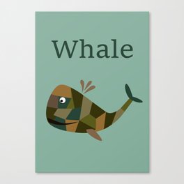 whale art print Canvas Print
