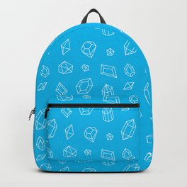 Turquoise and White Gems Pattern Backpack