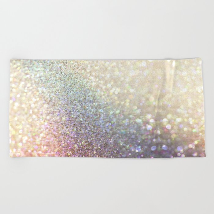 Luxurious Iridescent Glitter Beach Towel