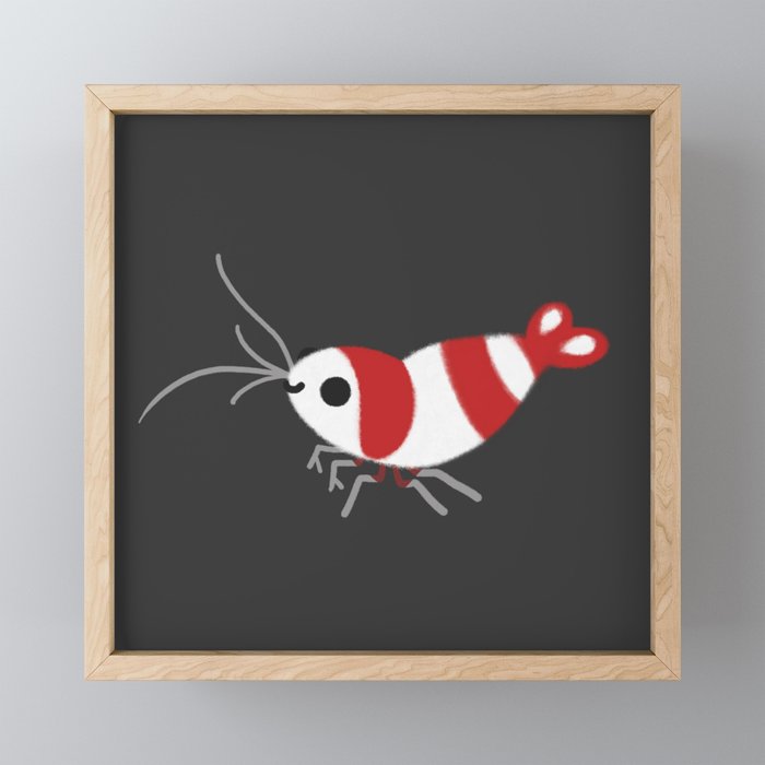 Crystal red shrimps Framed Mini Art Print