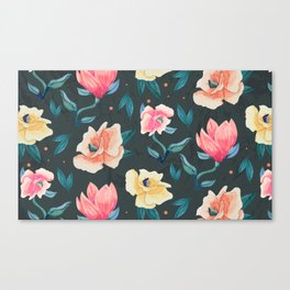 WATERCOLOUR FLOWERS PATTERN Canvas Print