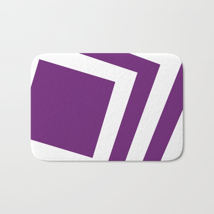 Dark purple squares background Bath Mat