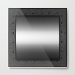 Faux steel plate with rivets Metal Print