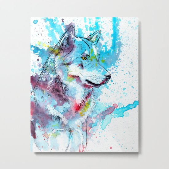 Wild Wolf Metal Print