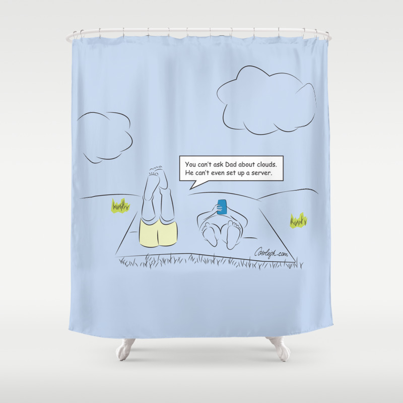 cloud shower curtain