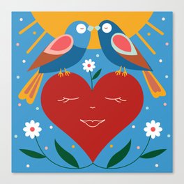 Lovely Sunny Birds Canvas Print