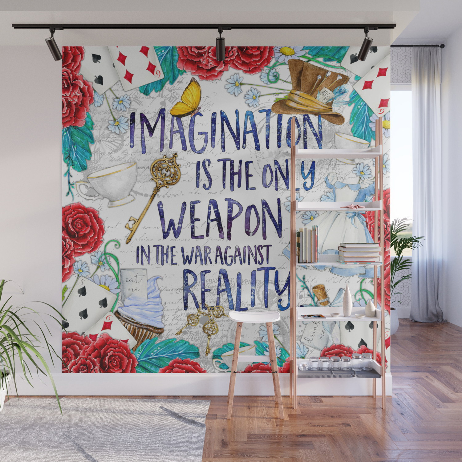 Alice In Wonderland Imagination Wall Mural
