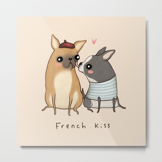 French Kiss Metal Print