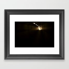 Old lady light at the end of the tunnel Framed Art Print