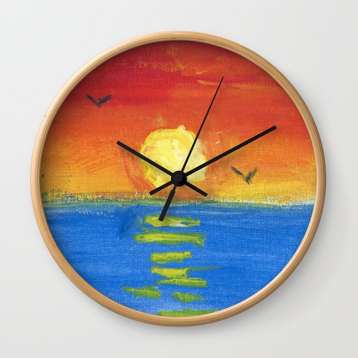 Sunset Painting 101 Wall Clock