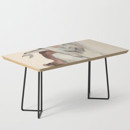 Crouching Nude, Back View - Egon Schiele Coffee Table