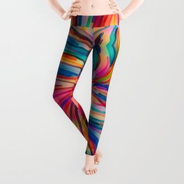 Seamless Pattern With Colors Of A Sweet Dream Leggings