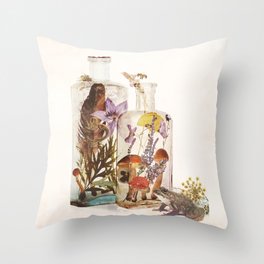 WITCH BOTTLES Throw Pillow