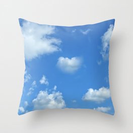 Blue sky and clouds Throw Pillow