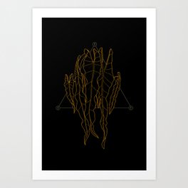 Gold Philodendron Spiritus Sancti Art Print