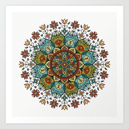 Mandala of creativity and love Art Print