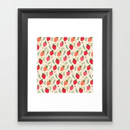 Spring Strawberry Garden Framed Art Print