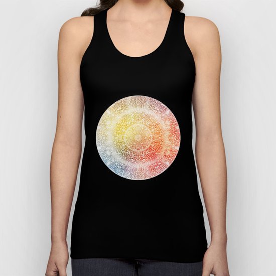 Pastel Rainbow Mandala Unisex Tank Top