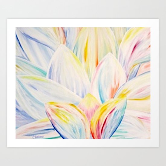 Rainbow Lotus Art Print