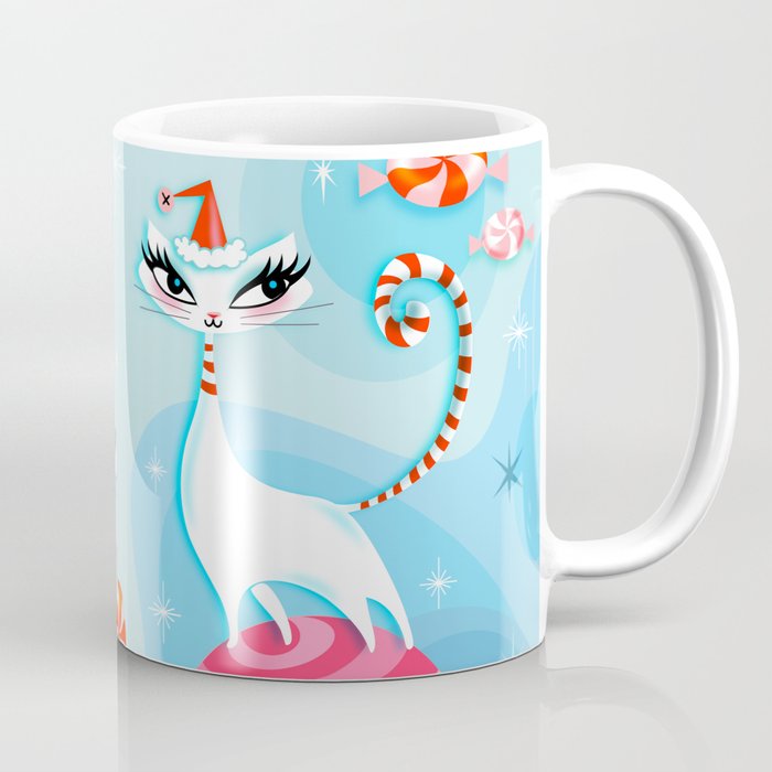 Mod Kitty Christmas Coffee Mug