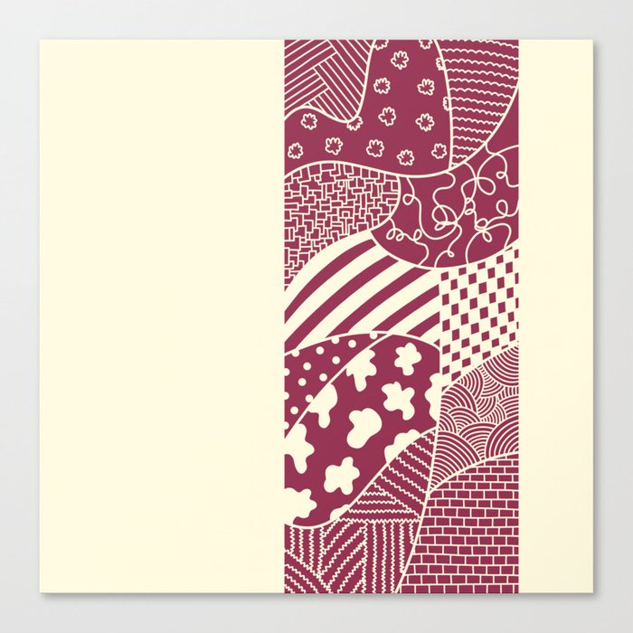 Abstract geometric pattern collection in color block 2 Canvas Print