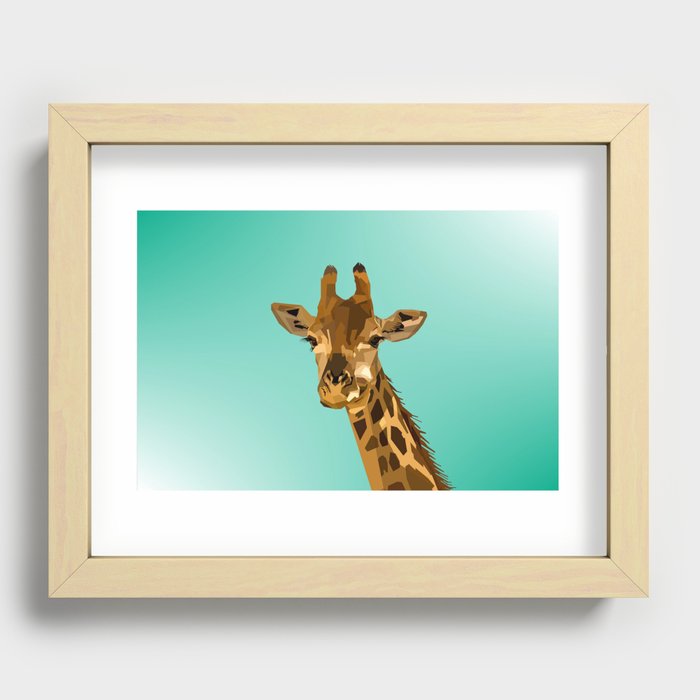 Giraffe Recessed Framed Print