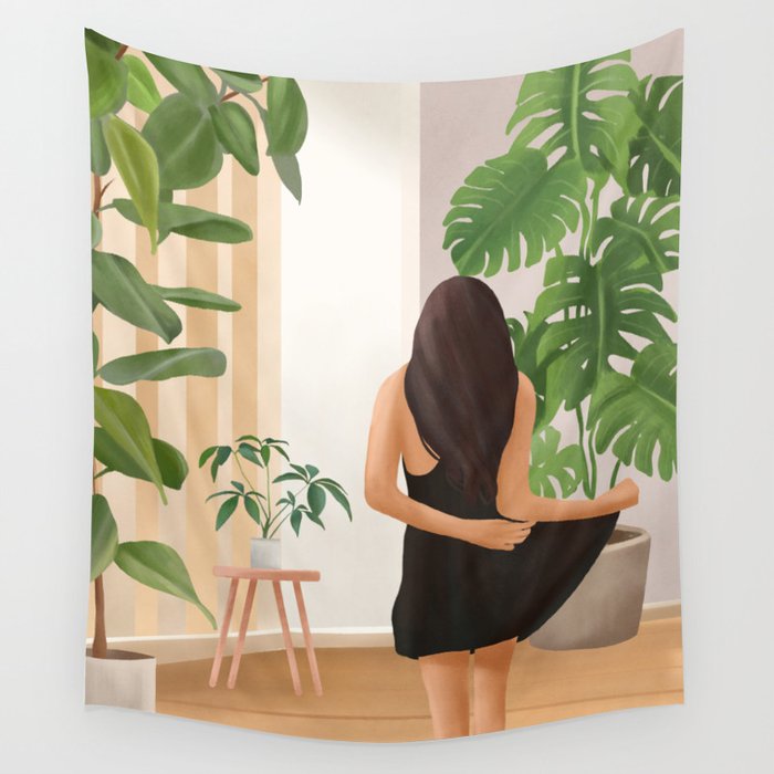Plant Glow Wall Tapestry