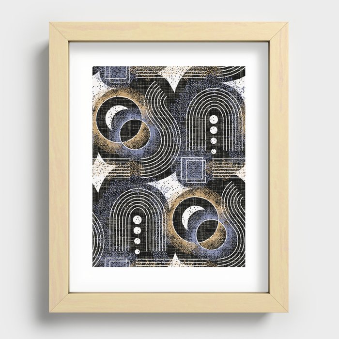 Abstract geometric art Recessed Framed Print