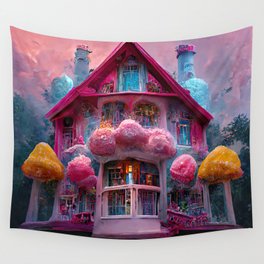 Cotton Candy House Wall Tapestry