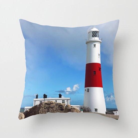 Portland lighthouse Throw Pillow