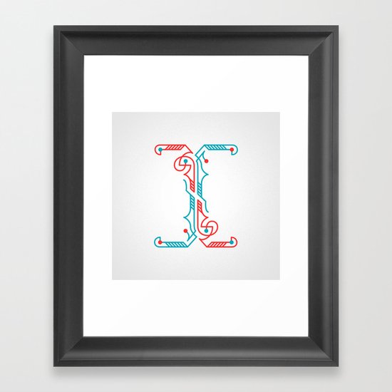 The Letter I Framed Art Print