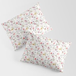 Delicate Watercolor Flower Pattern Pillow Sham