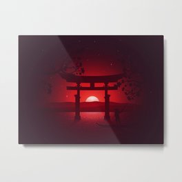 Itsukushima Shrine Metal Print | Japan, Graphicdesign, Nature, Drawing, Asia, Torii, Shrine, Digital, Gate, Hiroshima 