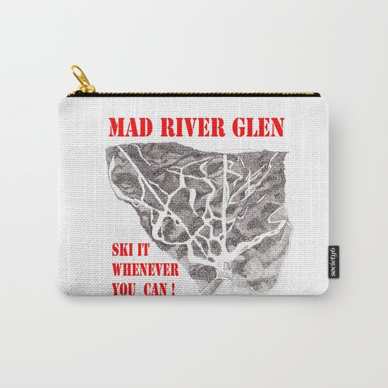 Mad River Glen Vermont, Ski it Whenever You Can! Illustration Carry-All Pouch