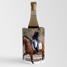 Beautiful Lusitano stallion during Dressage competition. Amazing animals. Wine Chiller
