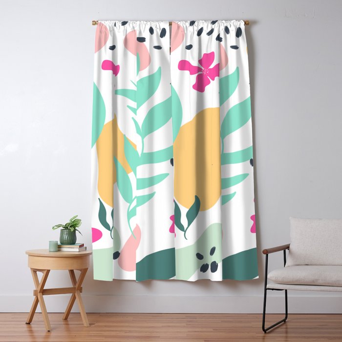 Modern Tropical Pastel Pink Teal Orange Geometric Pattern Polka