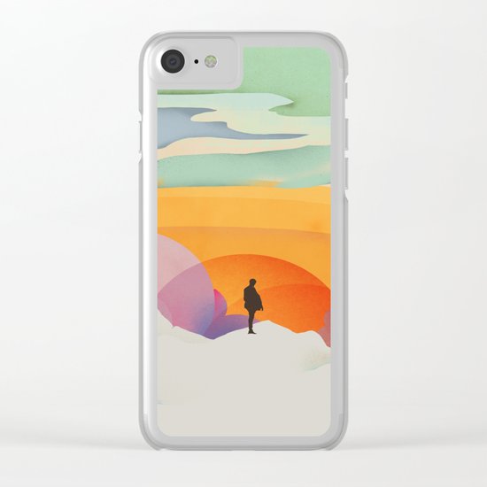 I Like to Watch the Sun Come Up - (White Version) Clear iPhone Case