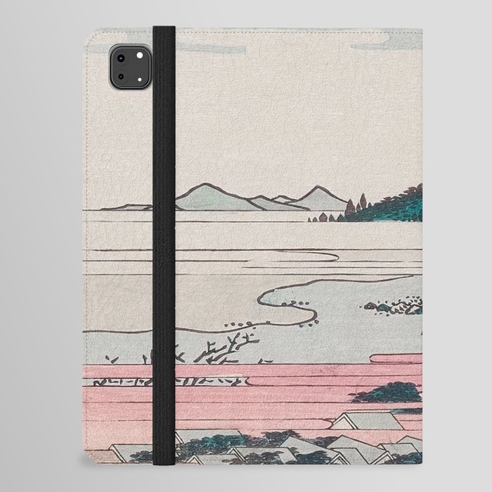 Okazaki Station - Katsushika Hokusai Japanese Woodblock art iPad Folio Case