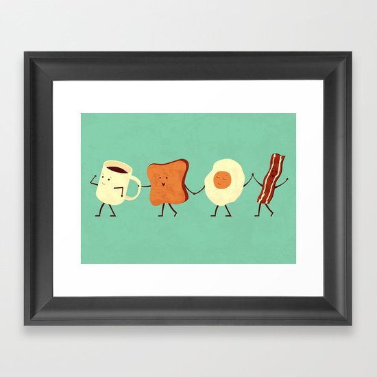 Let's All Go And Have Breakfast Framed Art Print