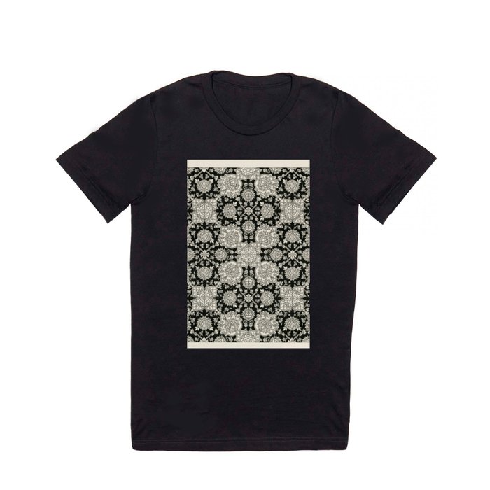 Black and White Floral T Shirt