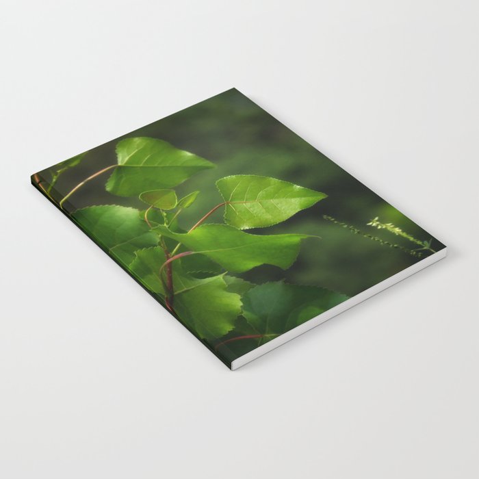 Leaf detail in brilliant green Notebook