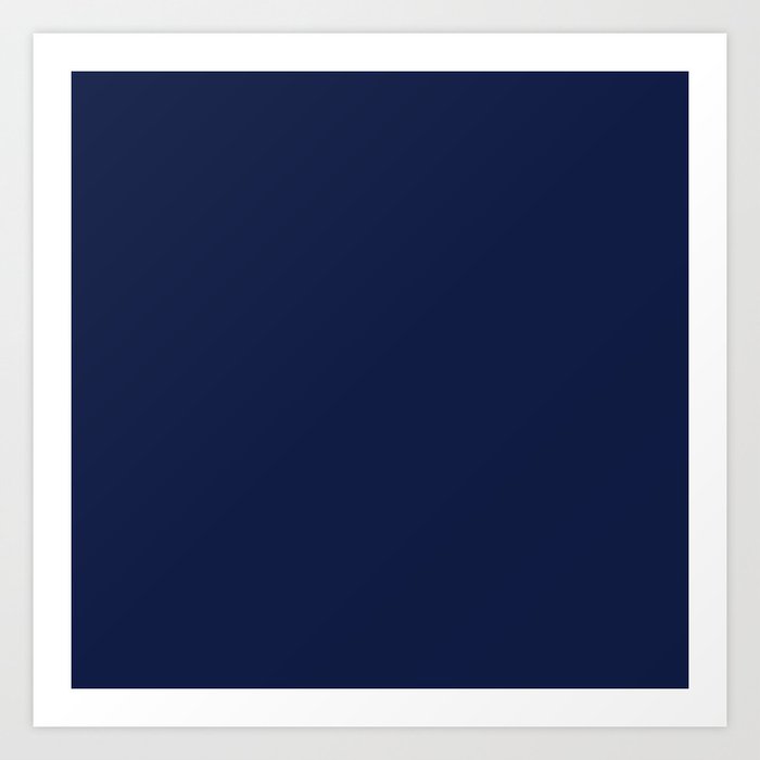 Navy Blue Minimalist Solid Color Block Spring Summer Kunstdrucke