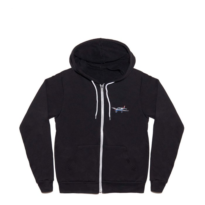 Airplane aircraft print Full Zip Hoodie