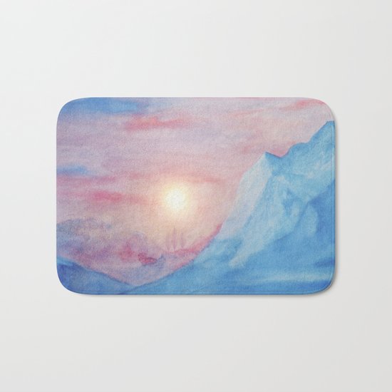 Pastel vibes watercolor 02 Bath Mat