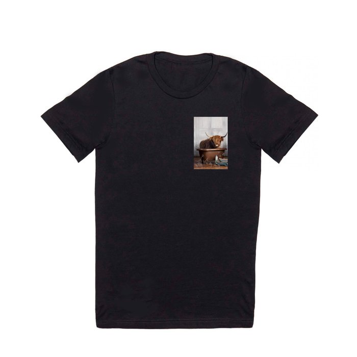 Highland Cow in the Tub T Shirt