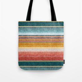 serape southwest stripe - orange & teal Tote Bag